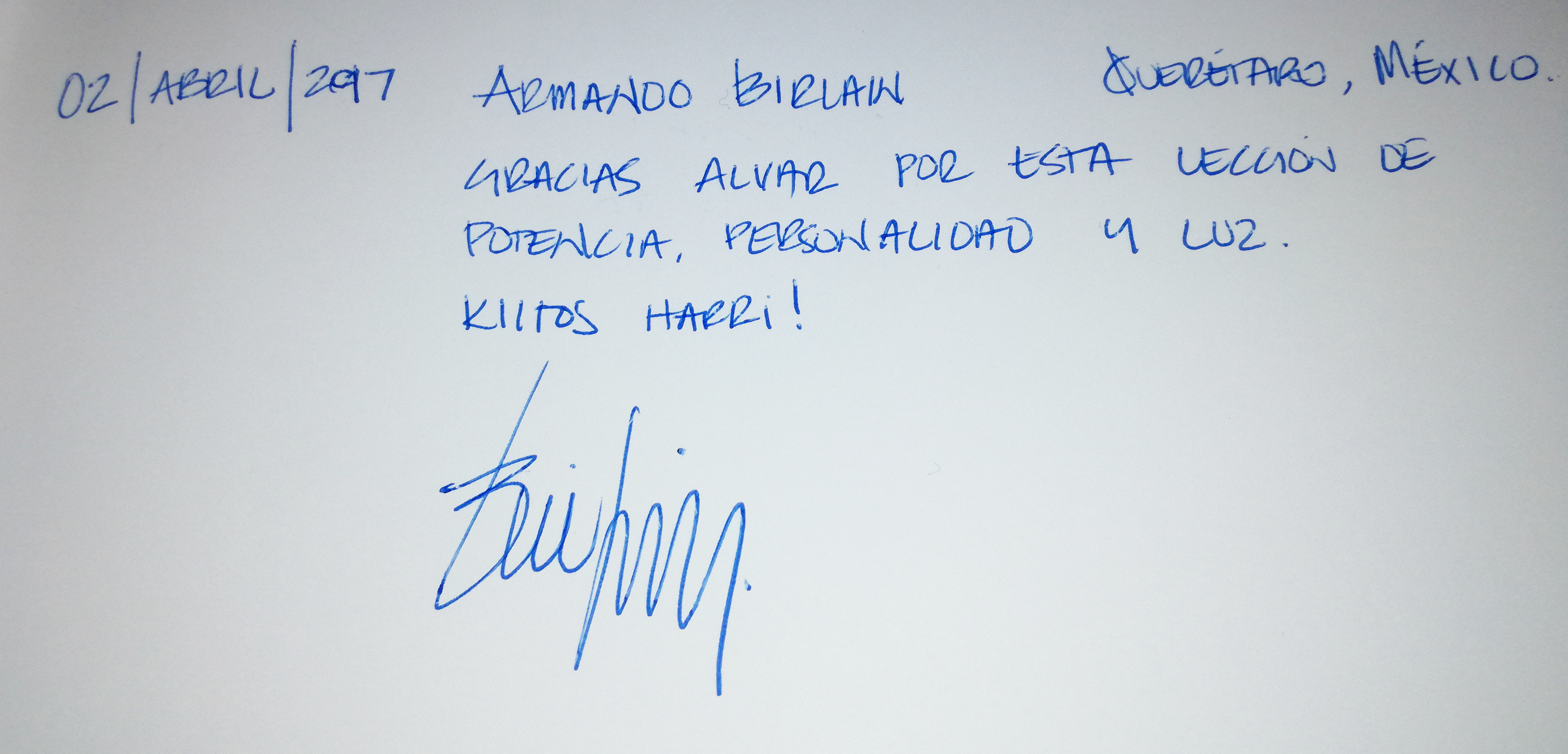 Gracias Alvar por esta leccion de Potencia, Personalidad y Luz